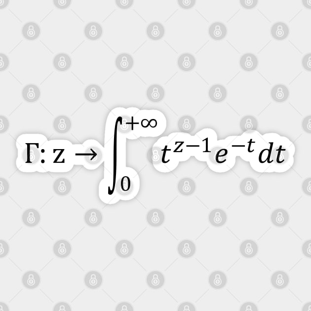 Euler Gamma Function, calculus and math Sticker by ScienceCorner